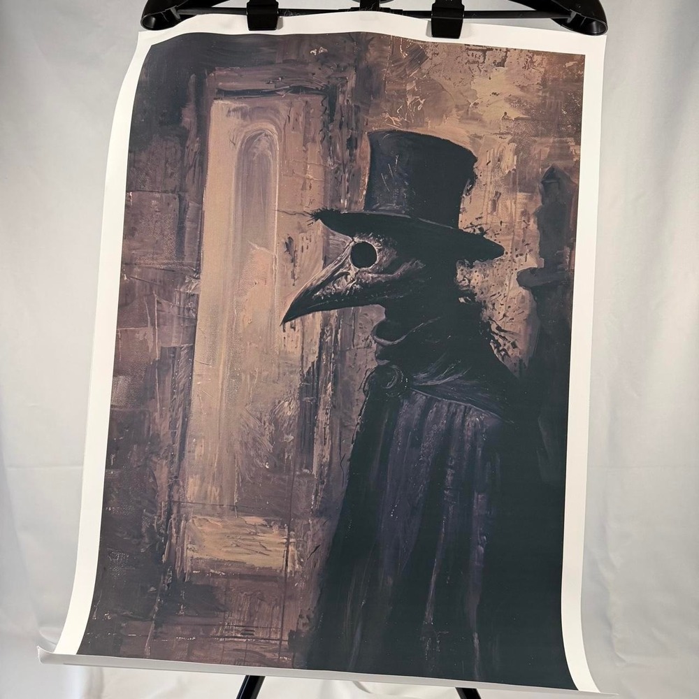 Gothic plague doctor canvas print